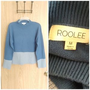 💙 ROOLEE Trendy Colorblock Long Sleeve Knit Top